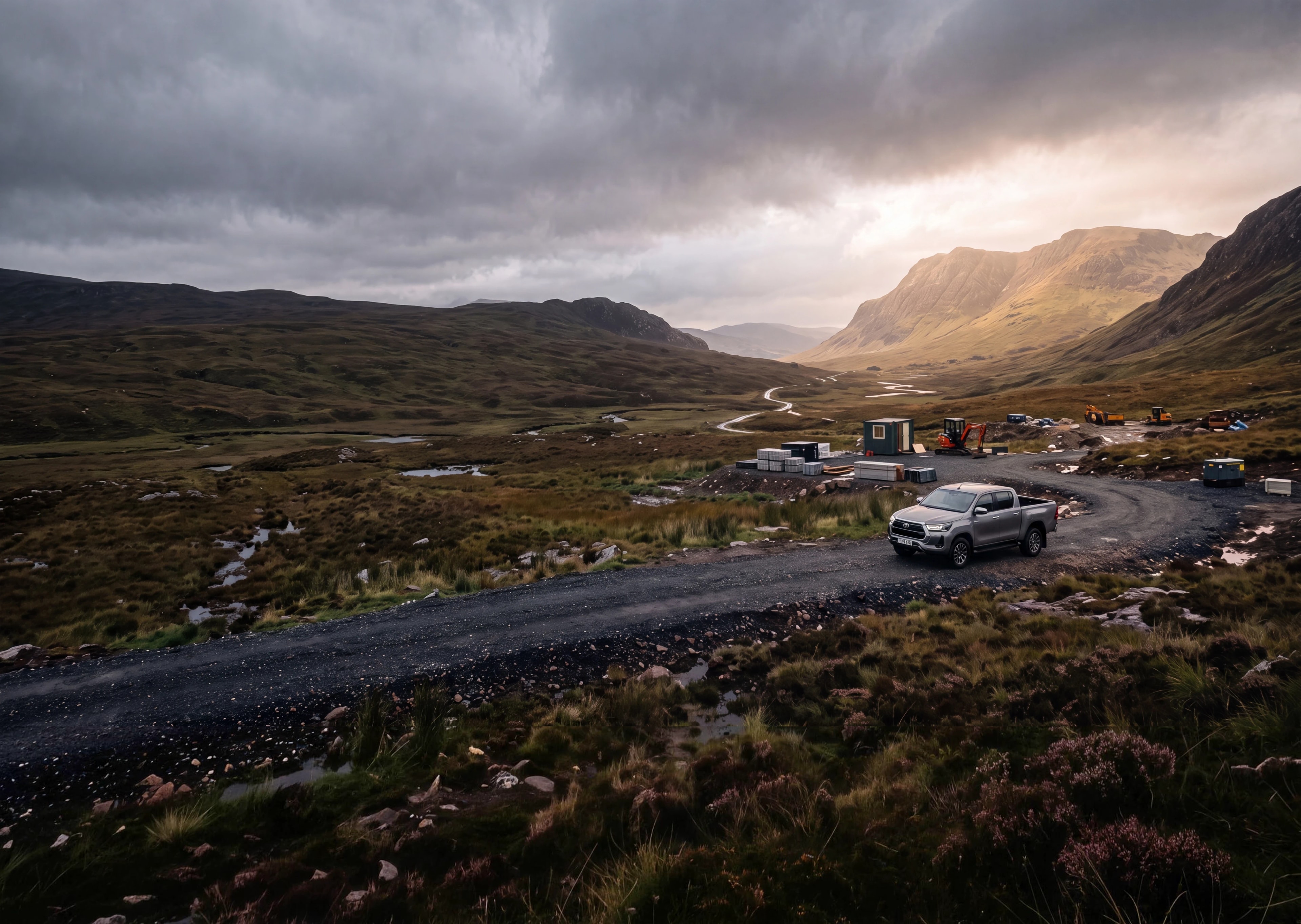 Adventra commercial pickup at a remote Highland site